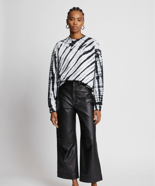 PROENZA SCHOULER(プロエンザ スクーラー)の「Tie Dye Sweatshirt(スウェット・レディース・ブラック×ホワイト/ライトピンク・S/XS)」の3枚目の写真