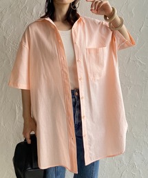 She's Closet（シーズクローゼット）の「レギュラーカラー胸ポケット付き半袖ストライプビッグシャツ（シャツ/ブラウス）」