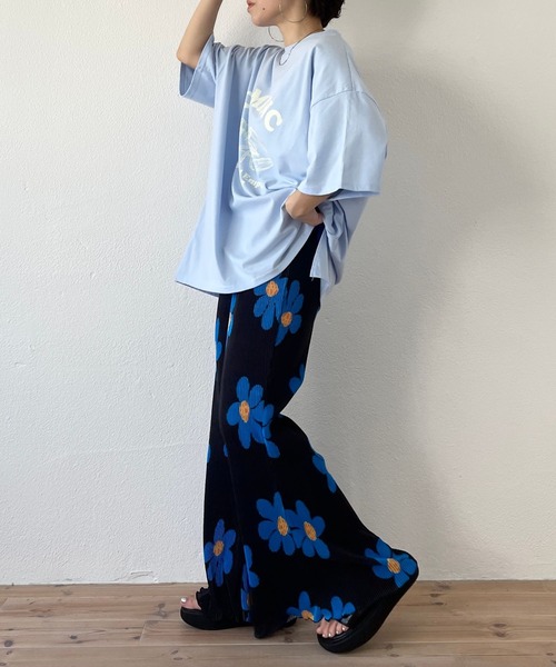 wee9s（ウィークス）の「relax flower pleats pants / リラックスフラワープリーツパンツ（その他パンツ・レディース・ブラック/グリーン・FREE）」の12枚目の写真