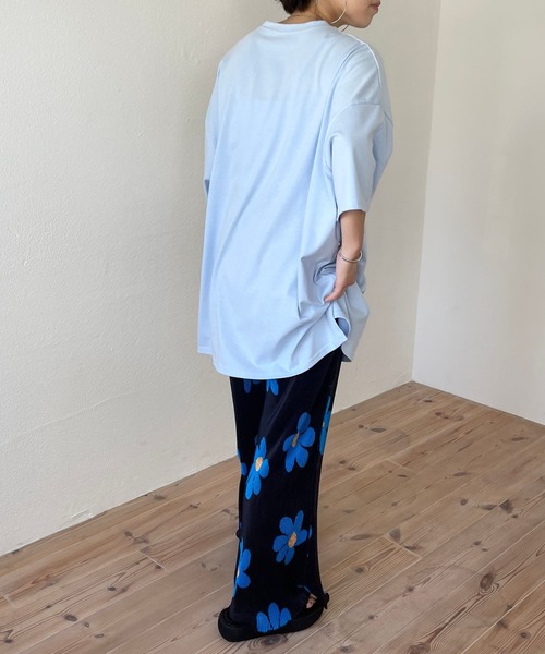 wee9s（ウィークス）の「relax flower pleats pants / リラックスフラワープリーツパンツ（その他パンツ・レディース・ブラック/グリーン・FREE）」の6枚目の写真