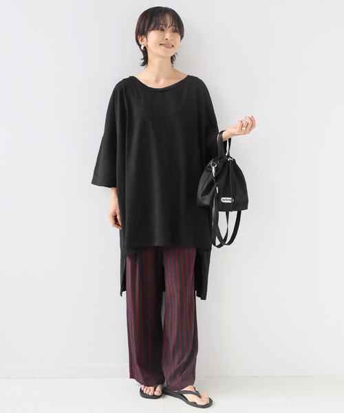 JOURNAL STANDARD relume（ジャーナルスタンダード　レリューム）の「【LA APPAREL / ロサンゼルスアパレル】OVER SIZE TEE：カットソー（Tシャツ/カットソー・レディース・ホワイト/ライトグレー/ブラック/ブルー系その他・FREE）」の5枚目の写真