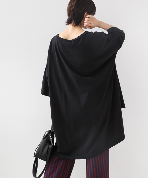 JOURNAL STANDARD relume（ジャーナルスタンダード　レリューム）の「【LA APPAREL / ロサンゼルスアパレル】OVER SIZE TEE：カットソー（Tシャツ/カットソー・レディース・ホワイト/ライトグレー/ブラック/ブルー系その他・FREE）」の6枚目の写真