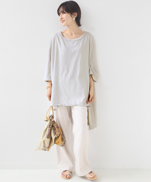 JOURNAL STANDARD relume（ジャーナルスタンダード　レリューム）の「【LA APPAREL / ロサンゼルスアパレル】OVER SIZE TEE：カットソー（Tシャツ/カットソー・レディース・ホワイト/ライトグレー/ブラック/ブルー系その他・FREE）」の19枚目の写真