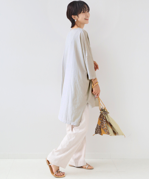 JOURNAL STANDARD relume（ジャーナルスタンダード　レリューム）の「【LA APPAREL / ロサンゼルスアパレル】OVER SIZE TEE：カットソー（Tシャツ/カットソー・レディース・ホワイト/ライトグレー/ブラック/ブルー系その他・FREE）」の9枚目の写真