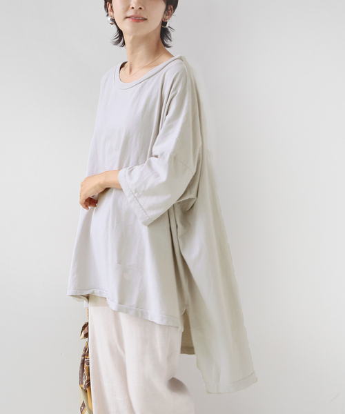 JOURNAL STANDARD relume（ジャーナルスタンダード　レリューム）の「【LA APPAREL / ロサンゼルスアパレル】OVER SIZE TEE：カットソー（Tシャツ/カットソー・レディース・ホワイト/ライトグレー/ブラック/ブルー系その他・FREE）」の20枚目の写真