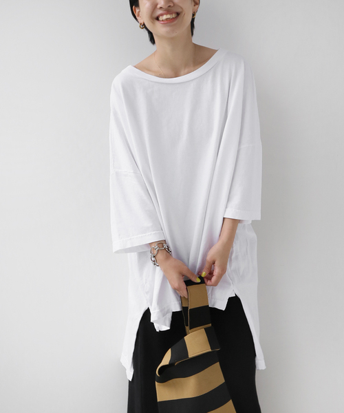 JOURNAL STANDARD relume（ジャーナルスタンダード　レリューム）の「【LA APPAREL / ロサンゼルスアパレル】OVER SIZE TEE：カットソー（Tシャツ/カットソー・レディース・ホワイト/ライトグレー/ブラック/ブルー系その他・FREE）」の13枚目の写真