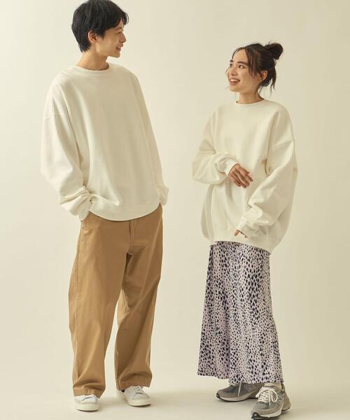 【WEB限定】＜info.BEAUTY&YOUTH＞スーパービッグクルーネックスウェット