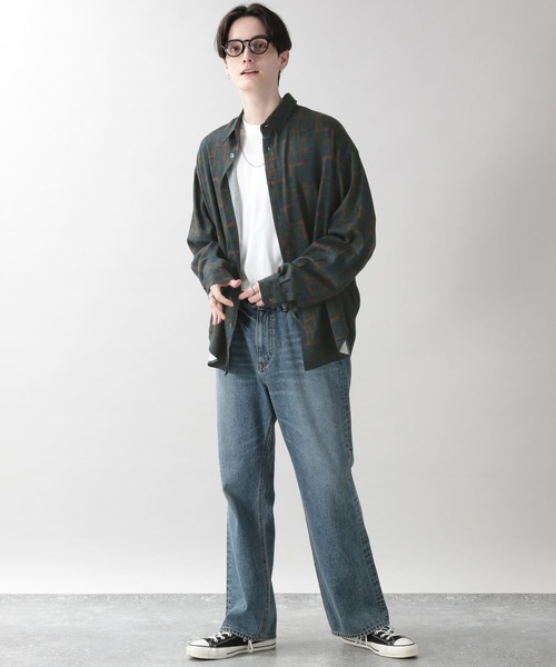 RAGEBLUE(レイジブルー)の「デニムフレアパンツ(デニムパンツ・メンズ・グレー/ブルー・MEDIUM/LARGE)」の5枚目の写真