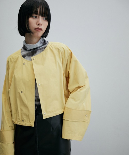 ADAM ET ROPE'（アダムエロペ）の「【3WAY】ライトコート（ブルゾン・レディース・ブラック/ベージュ・FREE）」の22枚目の写真