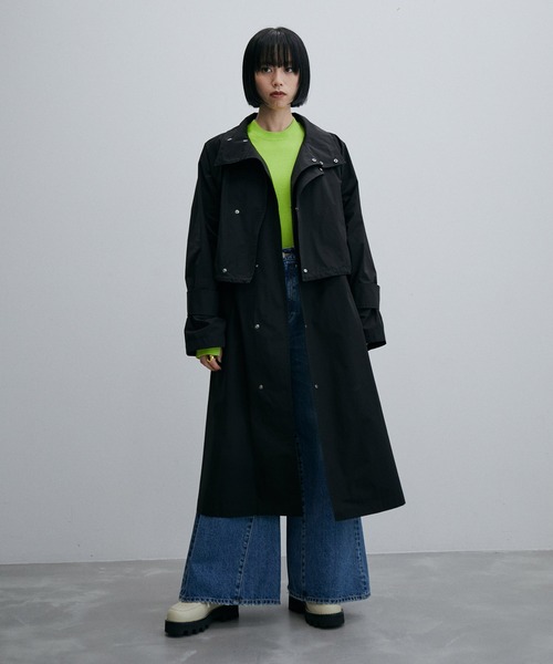 ADAM ET ROPE'（アダムエロペ）の「【3WAY】ライトコート（ブルゾン・レディース・ブラック/ベージュ・FREE）」の9枚目の写真