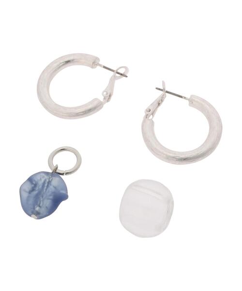 AMERICAN HOLIC（アメリカンホリック）の「アシンメトリーピアスC(ドイツガラス×クリア)（ピアス（両耳用）・レディース・シルバー/ゴールド・FREE）」の12枚目の写真