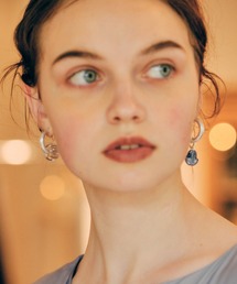 AMERICAN HOLIC | アシンメトリーピアスC(ドイツガラス×クリア)(ピアス（両耳用）)