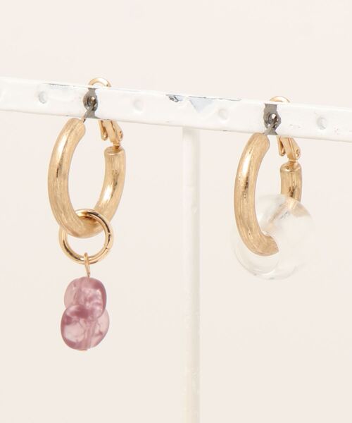 AMERICAN HOLIC（アメリカンホリック）の「アシンメトリーピアスC(ドイツガラス×クリア)（ピアス（両耳用）・レディース・シルバー/ゴールド・FREE）」の3枚目の写真