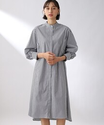 THE SHOP TK  | バンドカラーシャツワンピース(ワンピース)
