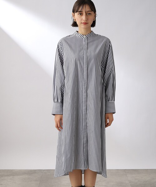 THE SHOP TK (ザ ショップ ティーケー )の「◆バンドカラーシャツワンピース(ワンピース・レディース・ホワイト系/オリーブ/ワイン系4/ネイビー系2・11/12)」の8枚目の写真