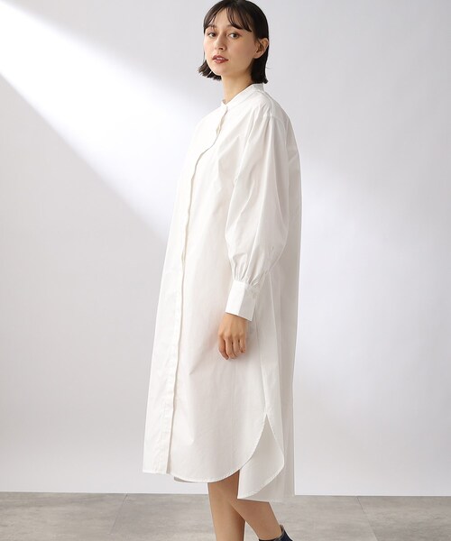 THE SHOP TK (ザ ショップ ティーケー )の「◆バンドカラーシャツワンピース(ワンピース・レディース・ホワイト系/オリーブ/ワイン系4/ネイビー系2・11/12)」の12枚目の写真