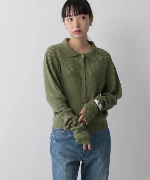 LOWRYS FARM(ローリーズファーム)の「アームウォーマーカーディガン2P 162854(カーディガン/ボレロ・レディース・アイボリー/ブラウン/グリーン・FREE)」の18枚目の写真