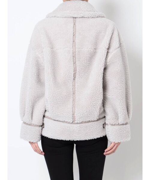 MERCURYDUO（マーキュリーデュオ）の「ボアボンバージャケット（その他アウター・レディース・ライトグレー/アイボリー・SMALL/MEDIUM）」の11枚目の写真