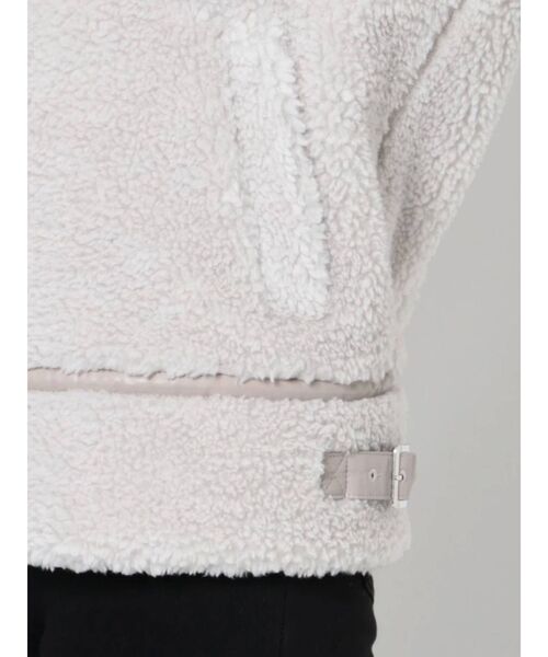 MERCURYDUO（マーキュリーデュオ）の「ボアボンバージャケット（その他アウター・レディース・ライトグレー/アイボリー・SMALL/MEDIUM）」の14枚目の写真