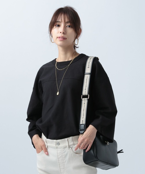 BAYFLOW(ベイフロー)の「ヘビーウェイトチュニック(チュニック・レディース・オフホワイト/ブラック/オレンジ/マスタード・FREE)」の4枚目の写真