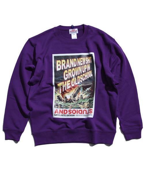 ANDSTUDIOS（アンドステュディオス）の「ANDSTUDIOS（アンドステュディオス）COLLIDE クルーネック ビッグシルエット スウェット トレーナー（スウェット・レディース・クリーム/グリーン/グレー/ワインレッド/パープル/カーキ/ブラック・ONE SIZE）」の7枚目の写真