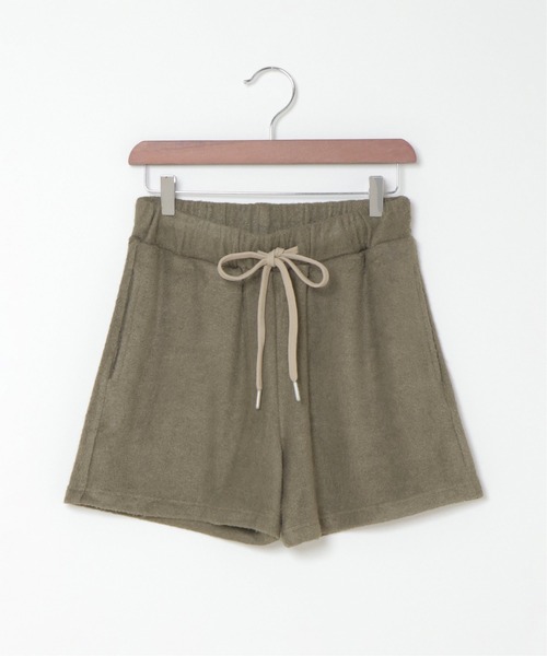 sleeping.com（スリーピングドットコム）の「オリジナルの香り付き素材 レディス・ゆるふわダブルパイルカットソーハーフパンツ（ルームウェア/パジャマ・レディース・ベージュ/オリーブ/ネイビー/ライトグレー/スカイブルー・ﾌﾘ-）」の14枚目の写真