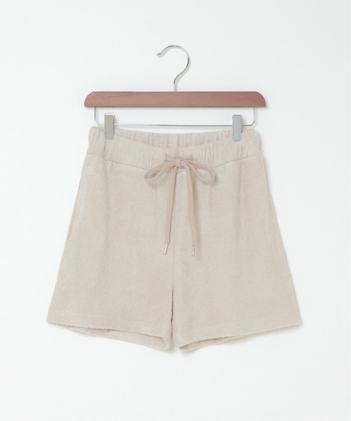 sleeping.com（スリーピングドットコム）の「オリジナルの香り付き素材 レディス・ゆるふわダブルパイルカットソーハーフパンツ（ルームウェア/パジャマ・レディース・ベージュ/オリーブ/ネイビー/ライトグレー/スカイブルー・ﾌﾘ-）」の13枚目の写真