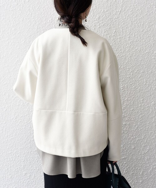 SHIPS（シップス）の「*〈手洗い可能〉ウーレットリバーノーカラー