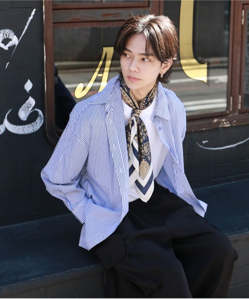 SPINNS(スピンズ)の「シルクライク総柄ユニセックススカーフ/首元・バッグ・ヘア・ビスチェ風にも◎(バンダナ/スカーフ・メンズ・G/K/I/A/M/H/F/E/B/J/D/C/L・ONESIZE)」の19枚目の写真