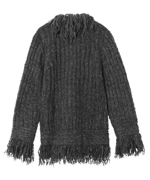 TheOpen Product(ザオープンプロダクト)の「THE OPEN PRODUCT /ザオープンプロダクト/ FRINGE DETAIL CARDIGAN GTO214KT005(ニット/セーター・レディース・ダークグレー/グリーン・1)」の17枚目の写真