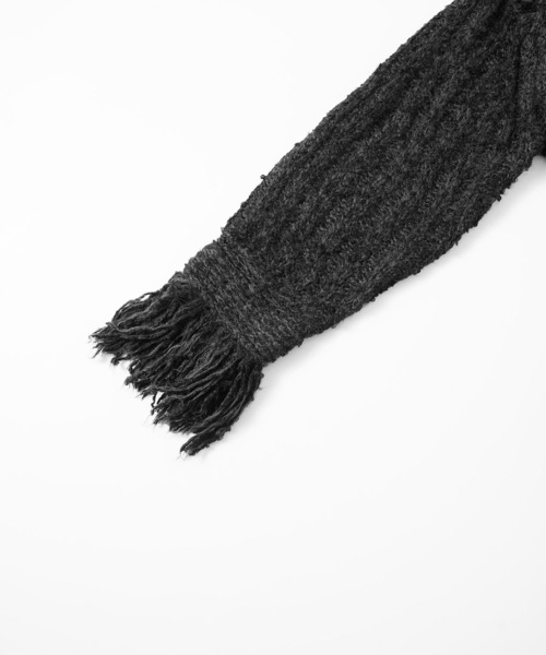 TheOpen Product(ザオープンプロダクト)の「THE OPEN PRODUCT /ザオープンプロダクト/ FRINGE DETAIL CARDIGAN GTO214KT005(ニット/セーター・レディース・ダークグレー/グリーン・1)」の13枚目の写真