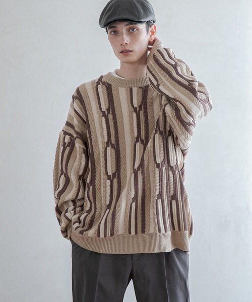 RAGEBLUE（レイジブルー）の「レトロジャガードニット（ニット