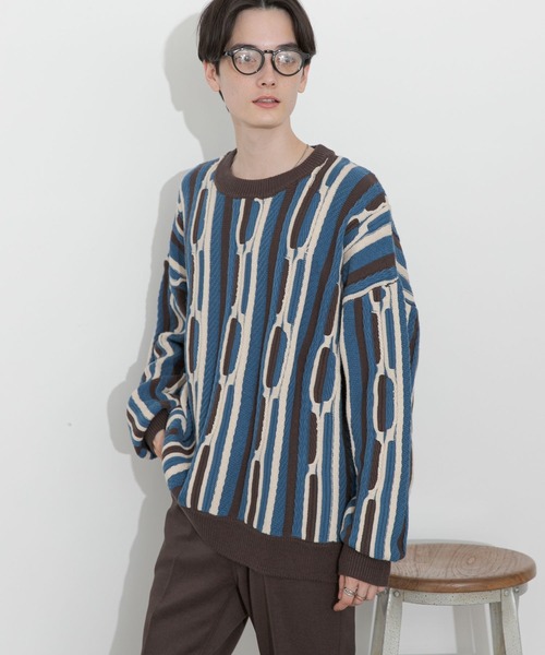 RAGEBLUE（レイジブルー）の「レトロジャガードニット（ニット