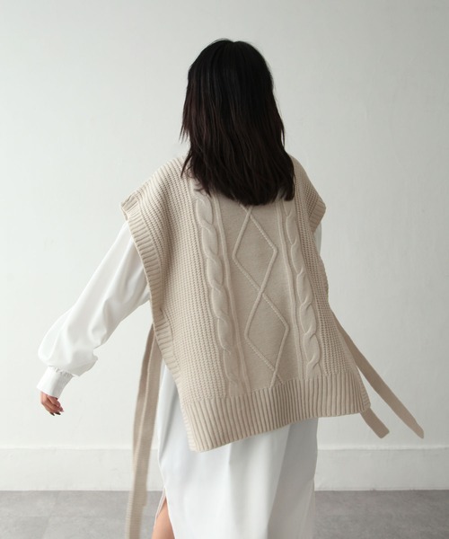 Chillfar(チルファー)の「5Gタートルニットベスト(ベスト・レディース・ライトベージュ/オレンジ/ブルー/ブラック・FREE)」の20枚目の写真