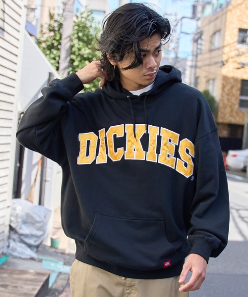 Dickies(ディッキーズ)の「【Dickies】裏毛カレッジアップリケスウェットプルパーカー フーディー ※(パーカー・メンズ・ブラック/グリーン/チャコールグレー/ネイビー/ライトグレー・XL/L/M)」の7枚目の写真