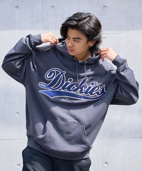 Dickies(ディッキーズ)の「【Dickies】裏毛カレッジアップリケスウェットプルパーカー フーディー ※(パーカー・メンズ・ブラック/グリーン/チャコールグレー/ネイビー/ライトグレー・XL/L/M)」の12枚目の写真