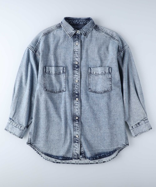 HONEYSUCKLE ROSE(ハニーサックルローズ)の「【HONEYSUCKLE ROSE】デニムシャツアウター(シャツ/ブラウス・レディース・ダークインディゴブルー・M/L)」の7枚目の写真