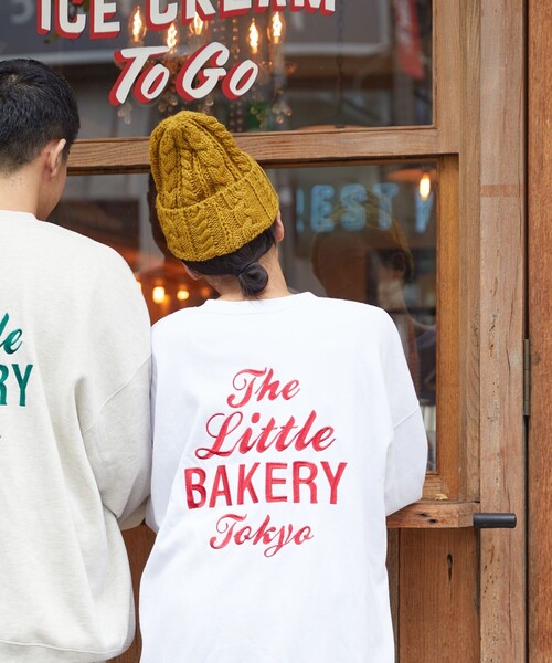 FREAK'S STORE（フリークスストア）の「【WEB限定】THE LITTLE BAKERY × FREAK'S STORE/リトルベーカリー THE LITTLE BAKERY 別注刺繍裏起毛スウェット（スウェット・レディース・ライトグレー/ブラック/オフホワイト/ピンク・SMALL/MEDIUM/LARGE）」の8枚目の写真