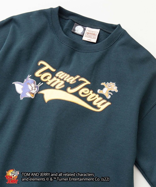 Tom&Jerry(トムアンドジェリー)の「【TOM AND JERRY/トムとジェリー】コラボ ヘビーウェイト 裏起毛 ビッグシルエット スウェット トレーナー(スウェット・メンズ・オフホワイト/グリーン系その他/スミクロ/ピンク/ホワイト/ダークグリーン/ベージュ・MEDIUM/LARGE/X-LARGE)」の6枚目の写真