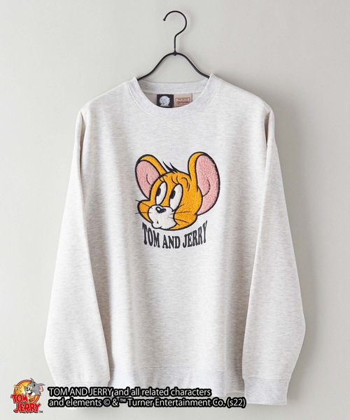 Tom&Jerry(トムアンドジェリー)の「【TOM AND JERRY/トムとジェリー】コラボ ヘビーウェイト 裏起毛 ビッグシルエット スウェット トレーナー(スウェット・メンズ・オフホワイト/グリーン系その他/スミクロ/ピンク/ホワイト/ダークグリーン/ベージュ・MEDIUM/LARGE/X-LARGE)」の9枚目の写真