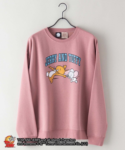 Tom&Jerry(トムアンドジェリー)の「【TOM AND JERRY/トムとジェリー】コラボ ヘビーウェイト 裏起毛 ビッグシルエット スウェット トレーナー(スウェット・メンズ・オフホワイト/グリーン系その他/スミクロ/ピンク/ホワイト/ダークグリーン/ベージュ・MEDIUM/LARGE/X-LARGE)」の14枚目の写真
