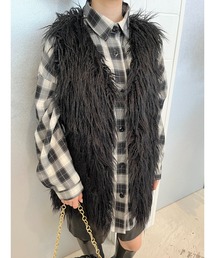 WC | ボリュームフェイクファーベスト(ベスト)