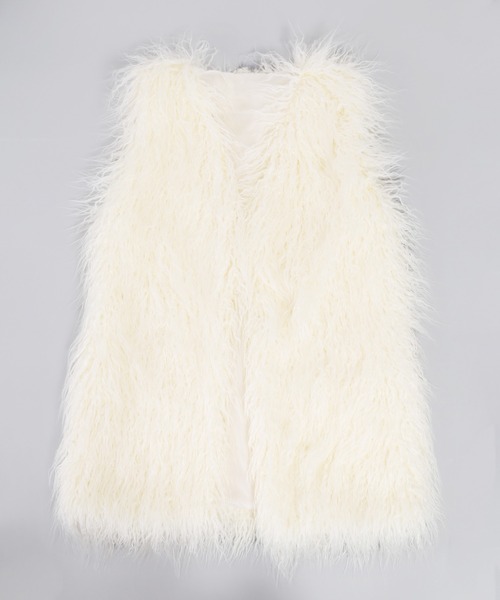 WC（ダブル シー）の「ボリュームフェイクファーベスト（ベスト・レディース・ホワイト/ブラック/ピンク・FREE）」の20枚目の写真