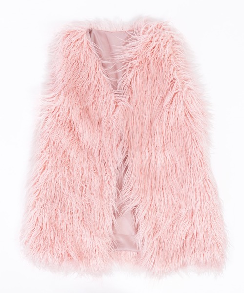 WC（ダブル シー）の「ボリュームフェイクファーベスト（ベスト