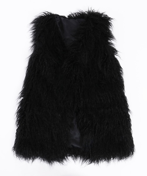 WC（ダブル シー）の「ボリュームフェイクファーベスト（ベスト）」 - WEAR