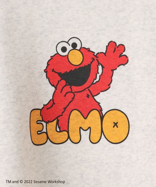 Honeys（ハニーズ）の「セサミ／ビッグスウェットトップス（スウェット・レディース・グリーン/オフホワイト/オートミール/ブルー/ブラック・M/L/LL）」の4枚目の写真