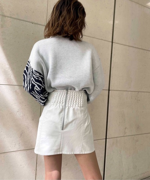 SPIRALGIRL（スパイラルガール）の「ハイウエストスカート（スカート・レディース・ブラック/ホワイト・FREE）」の7枚目の写真