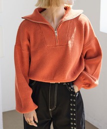 PBLIM | PAGEBOYLIM/ハーフジップショートプル(ニット/セーター)