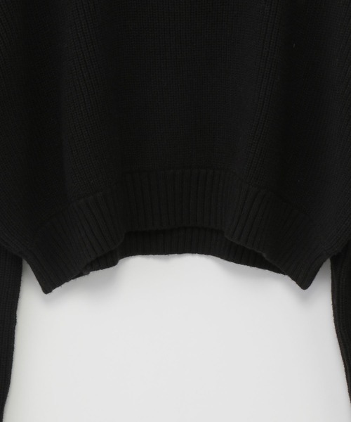 PBLIM（ページボーイリム）の「PAGEBOYLIM/ハーフジップショートプル（ニット/セーター・レディース・ブラック/グレー/オレンジ・FREE）」の11枚目の写真