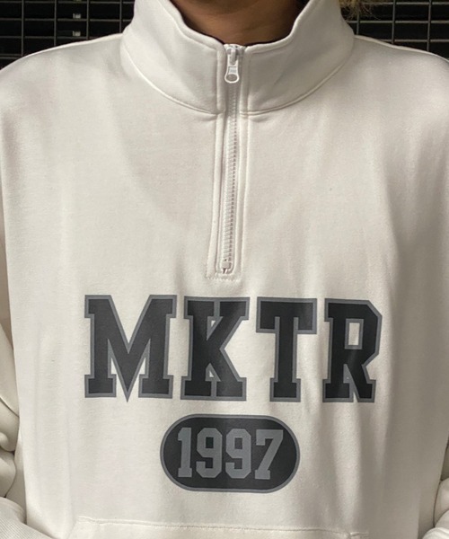 kutir（クティール）の「襟配色ハーフジップ（スウェット・メンズ・ブラック/オフホワイト・MEDIUM/LARGE）」の10枚目の写真